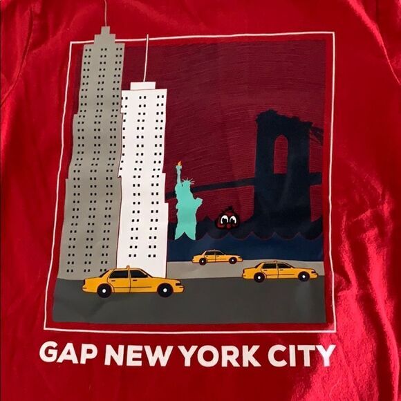 Gap Long Sleeve Shirt Big Boys youth M Red - Picture 3 of 5